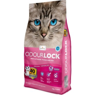 Odour Lock Cat Litter Baby Powder Clumping 12kg Odour Lock Cat Litter Baby Powder Clumping 12kg